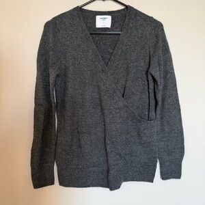 Old Navy Maternity Charcoal V-Neck Sweater